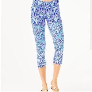 Lilly Pulitzer Luxletic Weekender Crop Leggings Whisper Blue